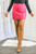Heart Breaker Faux Leather Skirt Pink