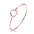 Collette Z Rose Gold Overlay Cubic Zirconia Round Clasp Bangle