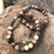 Wood Opalite Matte Bead Bracelet