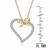 Collette Z Gold-plated Sterling Silver Cubic Zirconia Heart and Bowtie Necklace