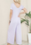 Solid Short Sleeve V Neck Jumpsuit with Low Back