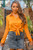 Golden Sunset Long Sleeves Front Tie Blouse