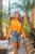 Golden Sunset Long Sleeves Front Tie Blouse