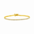 14K Yellow Gold Plated .925 Sterling Silver 3 Carat Total Weight Diamond Tennis Bracelet - 7.25"