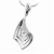 Collete Z Cubic Zirconia Sterling Silver Rhodium Plated Oval Shape Micro Setting Pendant
