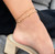 BAILEY GOLD DAINTY SATELLITE CHAIN ANKLET
