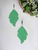 Irish Mint Leather Earrings 
