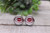 Reds Baseball || Glass Stud Earrings || Hypoallergenic