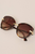 Women's Rhinestone Detail Round Sunglasses