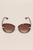 Women's Rhinestone Detail Round Sunglasses