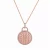 Collette Z Rose-plated Hammered Sterling Silver Cubic Zirconia Round Necklace