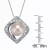 Collette Z Sterling Silver Faux Pearl and Cubic Zirconia Necklace