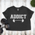 Gym Addict Funny Gym Cropped Tee