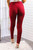 Kylie Scrunch Butt Anti Cellulite Honeycomb Texture Leggings Burgundy