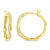 .925 Sterling-Silver 1/4 cttw Pave Set Diamond Twisted Spiral Hoop Earring (I-J Color, I3 Clarity)