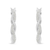 .925 Sterling-Silver 1/4 cttw Pave Set Diamond Twisted Spiral Hoop Earring (I-J Color, I3 Clarity)