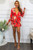 Sugar on Top Floral Ruffles Plunge Neckline Mini Dress