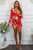 Sugar on Top Floral Ruffles Plunge Neckline Mini Dress