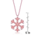 Collette Z Rose-plated Sterling Silver Cubic Zirconia Snowflake Necklace