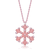 Collette Z Rose-plated Sterling Silver Cubic Zirconia Snowflake Necklace