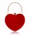 Velvet heart shaped evening clutch bags