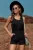 Strap Tie Sleeve Buttons Stylish Romper