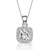 Collette Z Sterling Silver Cubic Zirconia Square Necklace