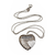 Collete Z Cubic Zirconia Sterling Silver Black Plated Heart Shape Lace Pendant