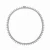 Collette Z Sterling Silver with Rhodium Plated Clear Marquise and Round Cubic Zirconia Cluster Tennis Necklace