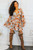 Fancifully Floral Cut out  Long Sleeves  Ruffle Mini Dress