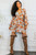 Fancifully Floral Cut out  Long Sleeves  Ruffle Mini Dress