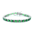 Collette Z  Sterling Silver Green Cubic Zirconia Bracelet