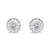 .925 Sterling Silver 3/8 Cttw Solitaire Diamond Miracle Set Stud Earrings (J-K Color, I3 Clarity)