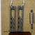 Castle Stone Stain - Small Handmade Wooden Earrings - Long & Skinny Cut Out