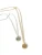 FUCK circle charm necklace