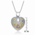 Collette Z Sterling Silver White Cubic Zirconia Gold Plating Clear and Lilac Cubic Zirconia Pendant