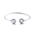 Collette Z Sterling Silver Cubic Zirconia Two Stone Bracelet