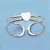 Sterling Silver Toe Ring with Heart