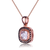 Collette Z Rose Gold Overlay Cubic Zirconia Antique Necklace