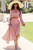 Scarlet Polka Dot Top and Skirt Set Dusty Pink