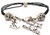 Black Belt Pewter Beaded Black Cord Bracelet