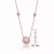 Collette Z Rose-plated Sterling Silver Cubic Zirconia Round Necklace