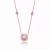 Collette Z Rose-plated Sterling Silver Cubic Zirconia Round Necklace