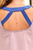 Sheer sleeveless blouse with Blue buttons