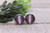 Football Laces || 12mm Glass Stud Earrings