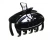 Sewn Button Hair Claw Black