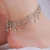 Rhinestone Circle Fringe Chain Anklet Ankle Bracelet