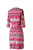 Midi Quarter Sleeves Wrap Dress Fuchsia