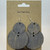 Large - Iron Earth Stain Cut out Circle Handmade Wooden Earrings Geometric