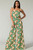 Tube cut unique print jumpsuit with banded waist